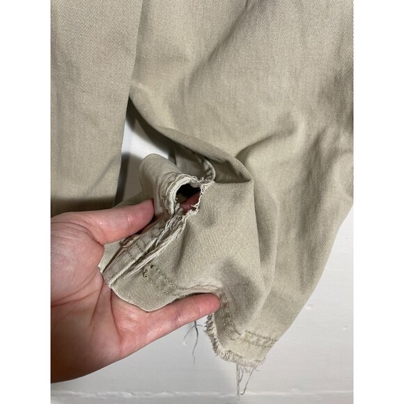 Vintage Y2K Lee Pipes BMX Pants 25x23 Tan Black Patch Logo Mesh Unisex Teen READ - Picture 10 of 16